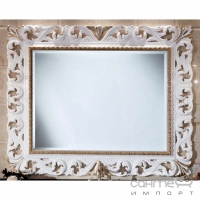Зеркало в дереве для ванной комнаты Lineatre Gold Componibile 13014 сусальное серебро