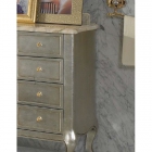 Тумба 30 см із чотирма ящиками для ванної кімнати Lineatre Gold Componibile 13028 сусальне срібло