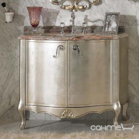 Тумба с раковиной для ванной комнаты Lineatre Gold Componibile 13023 сусальное серебро