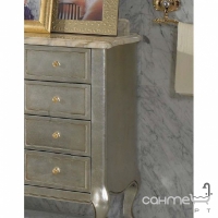 Тумба 30 см із чотирма ящиками для ванної кімнати Lineatre Gold Componibile 13028 сусальне срібло