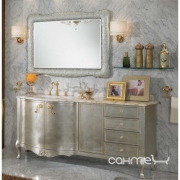Комплект мебели для ванной комнаты Lineatre Gold Componibile 13/4 сусальное серебро