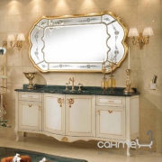 Комплект мебели для ванной комнаты Lineatre Gold Componibile 13/7 патинированный с декором