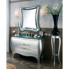 Комплект мебели для ванной комнаты Lineatre Ambra 88/2 сусальное серебро