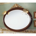 Дзеркало для ванної кімнати Lineatre Savoy Pelle 83001 світлий горіх оздоблення сусальне золото