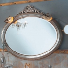 Зеркало для ванной комнаты Lineatre Savoy Pelle 83006 сусальное серебро