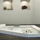 Гидромассажная ванна Jacuzzi Aura Corner 160 Base встроенная без смесителя (отделка Белый каррарский мрамор)