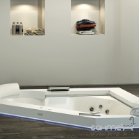 Гидромассажная ванна Jacuzzi Aura Corner 160 Top встроенная без смесителя (отделка Белый каррарский мрамор)