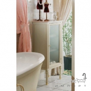 Витрина с дверцей для ванной комнаты Lineatre Loira 84043 лакированный беж