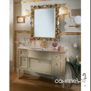 Комплект мебели для ванной комнаты Lineatre Loira 84/3 лакированный беж