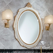 Зеркало для ванной комнаты Lineatre Hermitage 17001 патинированный с отделкой сусальное золото