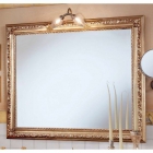 Дзеркало для ванної кімнати Lineatre Loira 84002 сусальне срібло з оздобленням сусальне золото
