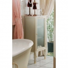 Витрина с дверцей для ванной комнаты Lineatre Loira 84043 лакированный беж