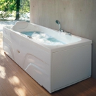 Гидромассажная ванна Jacuzzi Hexis без панелей и смесителя 9443-239 Sx с фурнитурой 9423-6453 белый левая