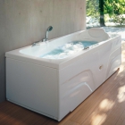 Гідромасажна ванна Jacuzzi Hexis без панелей та змішувача 9443-236 Dx з фурнітурою 9423-6453 білий права