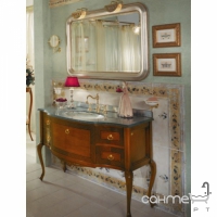 Комплект мебели для ванной комнаты Lineatre Savoy Palle 83/2 светлый орех стеклянная столешница