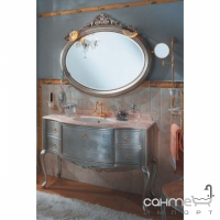 Комплект меблів для ванної кімнати Lineatre Savoy Palle 83/3 сусальне срібло мармурова стільниця