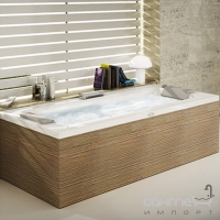 Гидромассажная ванна Jacuzzi Sharp Double Base с Г-образной шумопоглощающей панелью без смесителя 9H43-948A Dx правая