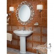 Комплект меблів для ванної кімнати Lineatre Parigi 82/3 біла кераміка, срібло