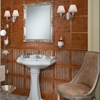 Комплект мебели для ванной комнаты Lineatre Lady 80/4 белая керамика, серебро