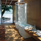 Комбінована ванна Jacuzzi J-Twin Premium Base із термостатичним змішувачем хром 9447-725A Sx ліва