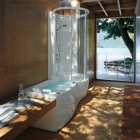 Комбинированная ванна Jacuzzi J-Twin Premium Base с термостатическим смесителем хром 9447-724A Dx правая
