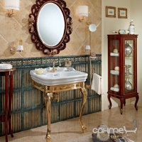 Комплект мебели для ванной комнаты Lineatre Lady 80/3 аллюминий, золото
