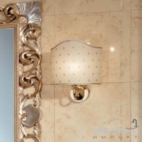 Настінне бра для ванної кімнати Lineatre Parigi 53040P профільований абажур кольору бурштину