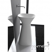 Дизайнерська раковина з п'єдесталом Hidra Ceramica Mister MR15 BIANCO LUCIDO білий глянсовий