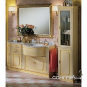 Комплект мебели для ванной комнаты Lineatre Silver 27/1 лакированный антико