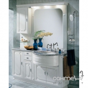 Комплект мебели для ванной комнаты Lineatre Silver 27/7 лакированный антико