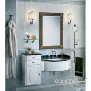 Комплект меблів для ванної кімнати Lineatre Silver 27/B5 лакований білий