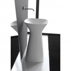 Дизайнерська раковина з п'єдесталом Hidra Ceramica Mister MR15 BIANCO LUCIDO білий глянсовий