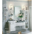 Комплект мебели для ванной комнаты Lineatre Silver 27/3 лакированный белый