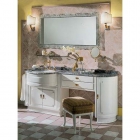 Комплект мебели для ванной комнаты Lineatre Silver 27/A3 лакированный белый
