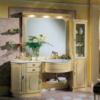Комплект мебели для ванной комнаты Lineatre Silver 27/A5 лакированный антико
