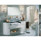 Комплект меблів для ванної кімнати Lineatre Silver 27/B2 лакований антико