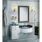 Комплект мебели для ванной комнаты Lineatre Silver 27/B5 лакированный белый