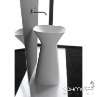 Дизайнерская раковина с пьедесталом Hidra Ceramica Mister MR15 BIANCO LUCIDO белый глянцевый