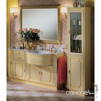 Комплект мебели для ванной комнаты Lineatre Silver 27/1 лакированный антико