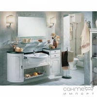 Комплект мебели для ванной комнаты Lineatre Silver 27/B2 лакированный антико