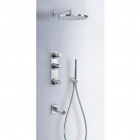 Термостатический душевой гарнитур с изливом со стены Tres Max-Tres 061.250.07 Хром