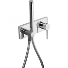 Гигиенический душ для биде/туалета встраиваемый, монтаж для гипсовых панелей Tres Alplus 203.122.02 Хром 