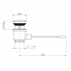 Донный клапан с ручным управлением G1 1/4 Nicolazzi S.p.A. 5557**Хром, Никель, Латунь