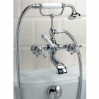 Змішувач для ванни настінний з лійкою та шлангом Devon&Devon Victorian IBV533CR Хром