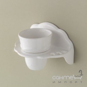 Держатель для зубных щёток со стаканом Devon&Devon Emily MIL514E Белая Керамика