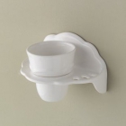 Держатель для зубных щёток со стаканом Devon&Devon Emily MIL514E Белая Керамика