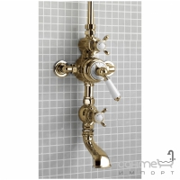 Термостатический смеситель для ванны/душа Devon&Devon MARF60OT Светлое Золото
