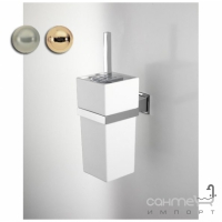 Туалетный ёршик с подставкой Devon&Devon Time TM320** Латунь, Никель/Белая и Черная Керамика
