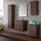 Комплект меблів для ванної кімнати Salgar Minerva Roble Oscuro 800
