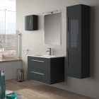 Комплект мебели для ванной комнаты Salgar Creta 1000 Antracite Grey